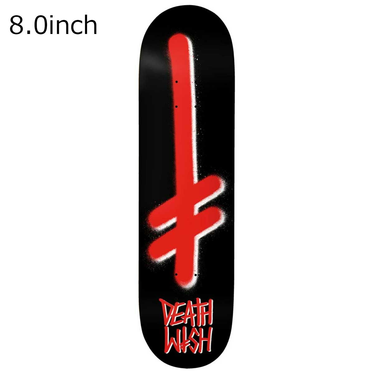 デスウィッシュDEATHWISHスケボースケートボードデッキ板ギャングロゴブラックレッド8.0DWGANGLOGOBLK/RED8.0030050001010073