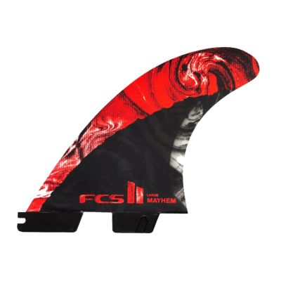 エフシーエス サーフ フィン FCSII MATT BIOLOS TRI FINS L CARBON RED