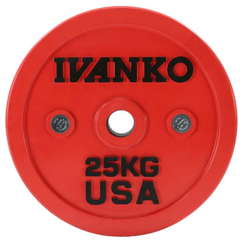 ④IVANKO 15kg ラバー プレート オリンピック 50mm 移ら ROEZH