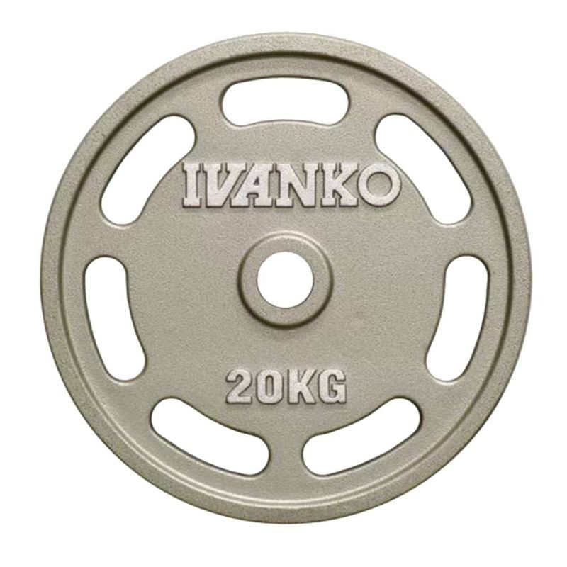 ivanko オリンピックラバープレート　20kg×2枚　ゴールドジム