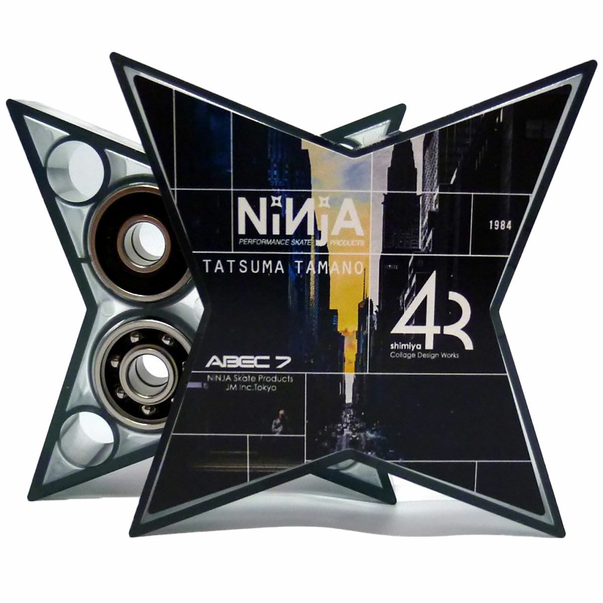 ニンジャNINJAスケボースケートボードパーツグッズベアリングタツマタマノシグネチャーABEC74562389498213