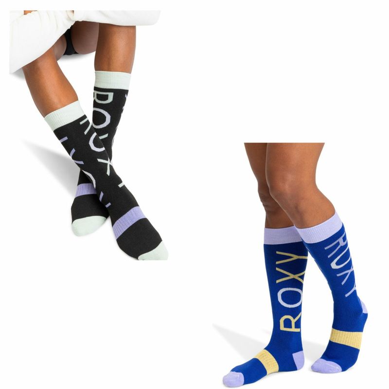 ロキシーROXYスノボースノボスノーボードソックス靴下MISTYSOCKS吸湿速乾ERJAA04170レディース女性23-24