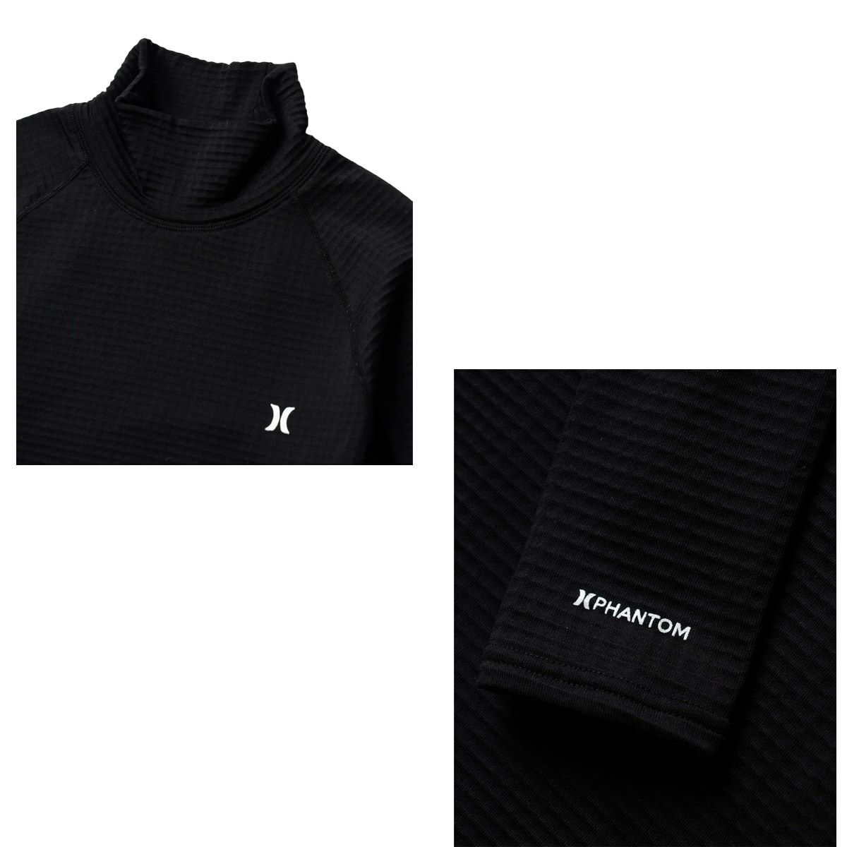 ハーレーHurleyスノボースノボスノーボードウェアインナーシャツアンダーシャツファントムワッフルインナーモックネックMIW2312037メンズ男性23-24