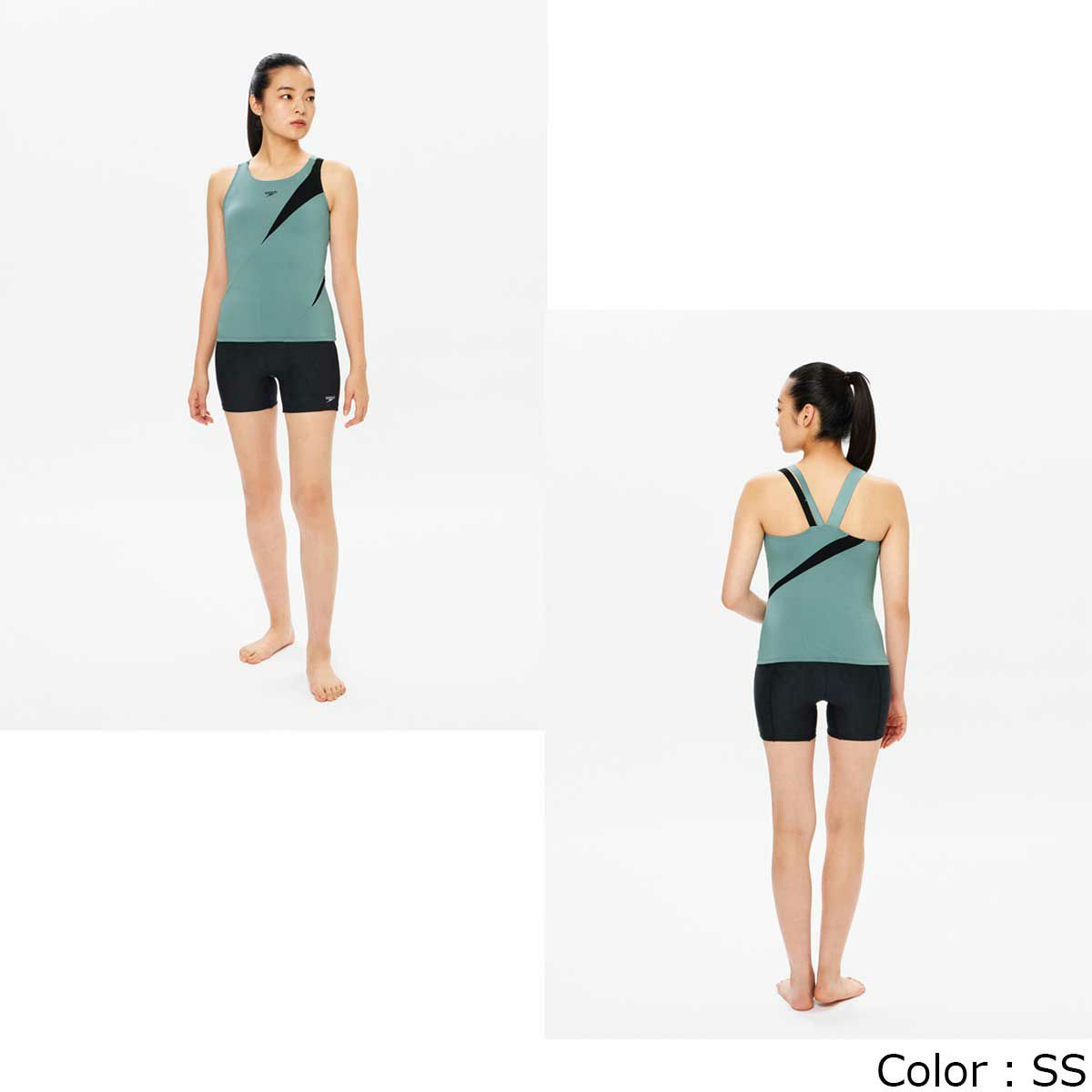 スピードSPEEDOスイムフィットネス競泳水着ディアゴナセパレーツSFW22215-SSレディース女性24SP春夏