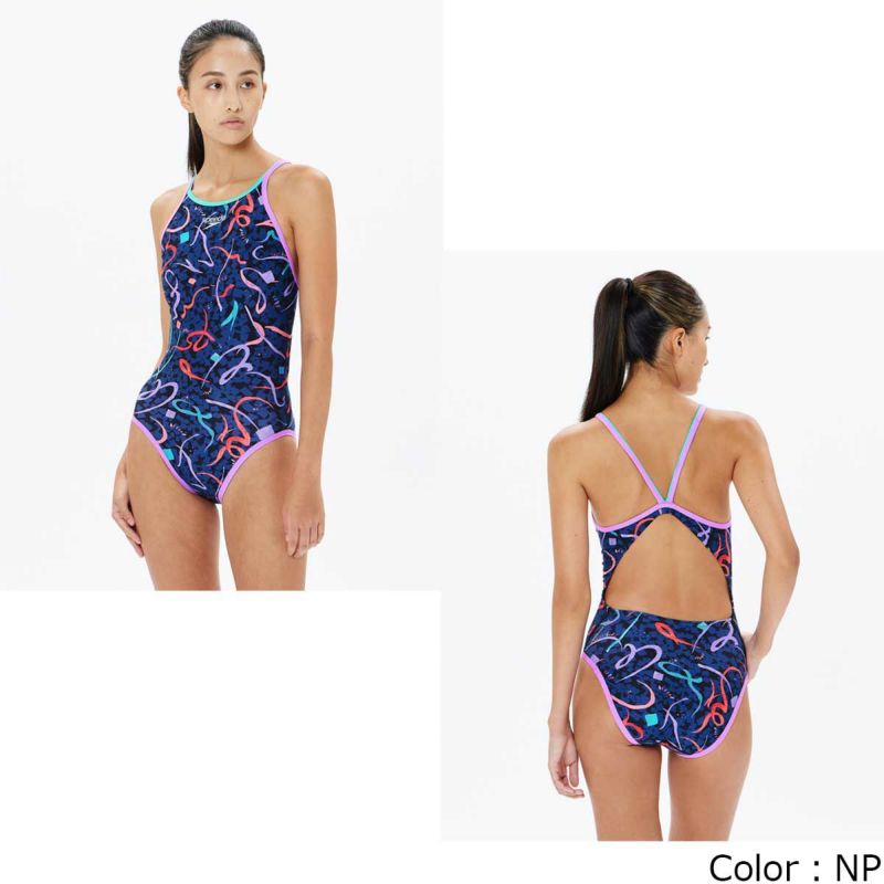 スピードSPEEDOスイムフィットネス競泳水着フェリシタシオンターンズスーツSTW02401-GBレディース女性24SP春夏