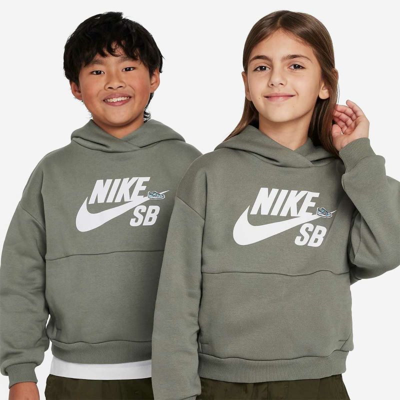 ナイキSBNIKESBスケボースケートボードウェアスウェットパーカーユースアイコンフリースプルオーバーフーディーFD3154-053ジュニアキッズ子ども男の子女の子24SP春夏