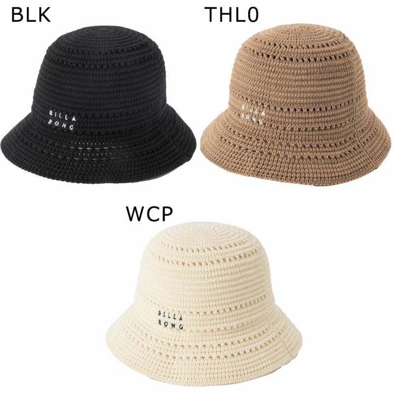 ビラボンBILLABONGサーフィンサーフ帽子ハットCROCHEHATBE013917レディース女性24SP春夏