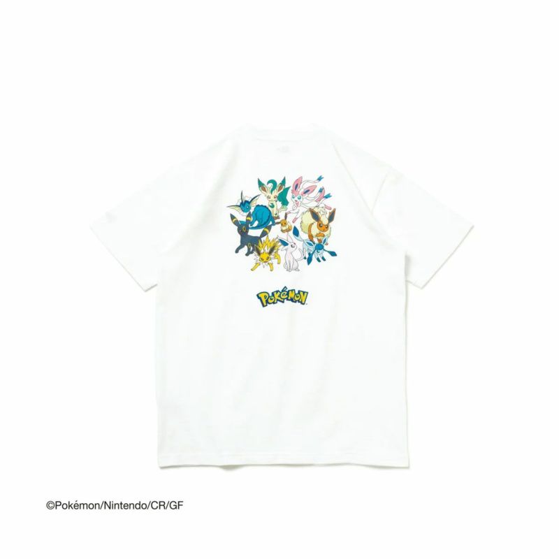 ニューエラNEWERAアウトドアカジュアルウェア半袖TシャツPok?monポケモンピカチュウイーブイフレンズホワイトレギュラーフィット14124671メンズレディースユニセックス24SP春夏