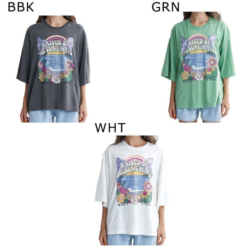 ロキシーROXYサーフィンサーフウェア半袖TシャツDRINKTHEWAVETEERST241089レディース女性24SP春夏