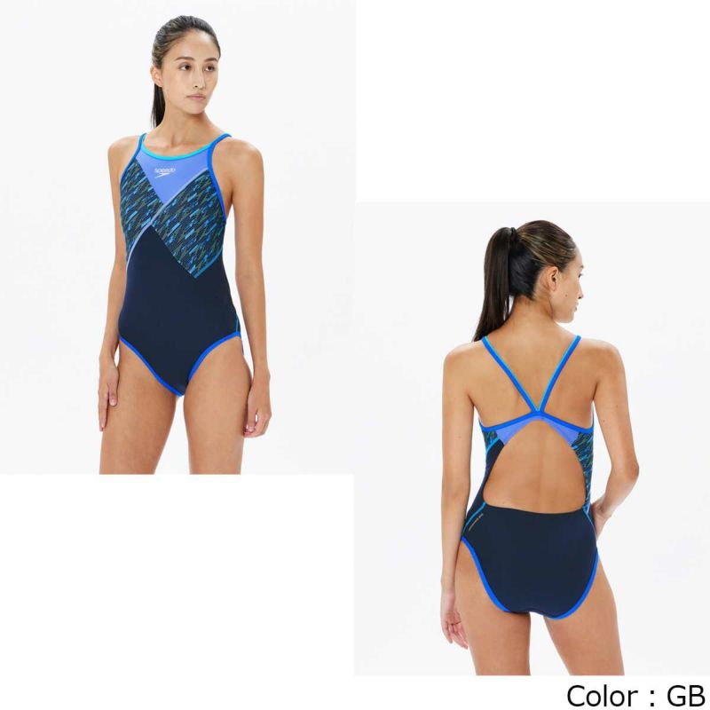 スピードSPEEDOスイムフィットネス競泳水着ブーンフローターンズスーツSTW02405-BKレディース女性24SP春夏