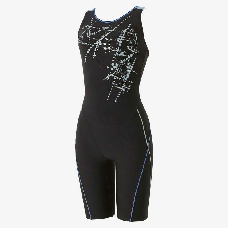 スピードSPEEDOスイムフィットネス競泳水着スプラッシュドットルースンニースキンSFW12059-BWレディース女性24SP春夏