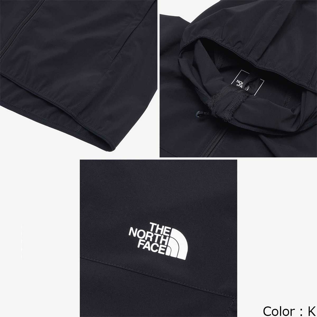 ノースフェイスTHENORTHFACEアウトドアカジュアルウェアアウタージャケットマウンテンソフトシェルフーディNPW22401-Kレディース女性24SP春夏