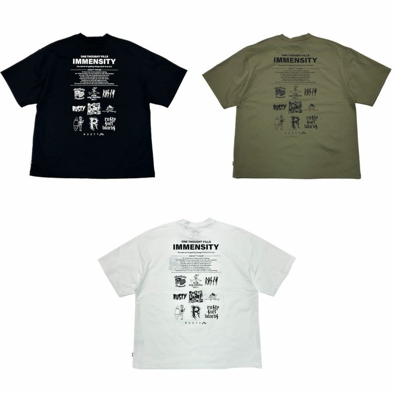 ラスティRUSTYサーフィンサーフウェア半袖TシャツペアテックスUVTシャツ914-465メンズ男性24SP春夏