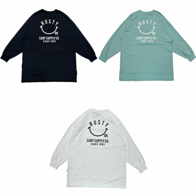 ラスティRUSTYサーフィンサーフウェア長袖TシャツロンTラッシュガードUVカットペアテックス924-464レディース女性24SP春夏