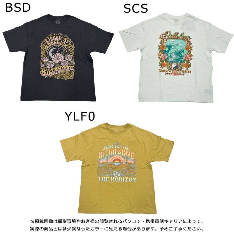 ビラボンBILLABONGサーフィンサーフウェア半袖TシャツGRAPHICTEEBE013210レディース女性24SP春夏