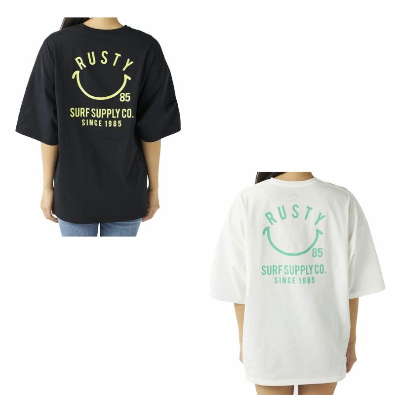 ラスティRUSTYサーフィンサーフウェア半袖Tシャツペアテックス半袖UVTシャツ924-465レディース女性24SP春夏