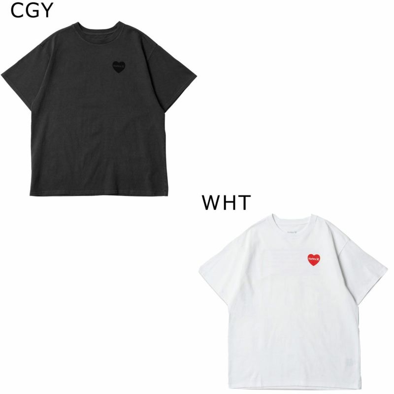 ハーレーHurleyサーフィンサーフウェア半袖TシャツWOMENSOVERSIZEDHEARTANDSTRIPESHORTSLEEVETEEWSS2421024レディース女性24SP春夏