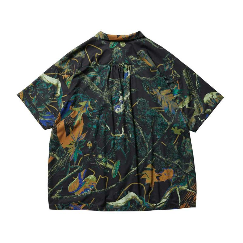 エビセンEVISENスケボースケートボードウェア半袖シャツパインツリーカモシャツPINETREECAMOSHIRT24SS-S02メンズ男性24SP春夏