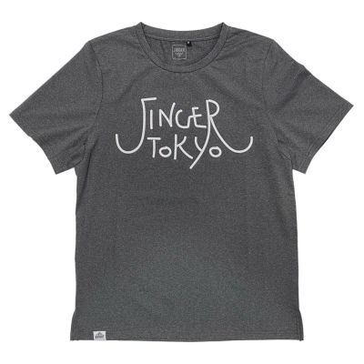 ジンガー JINGER ランニング ウェア 半袖 Tシャツ ランニングロゴ Tシャツ J-1028-CHC メンズ レディース ユニセックス 24SP 春夏