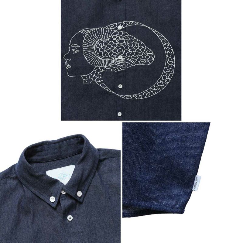 ウィムジーWHIMSYスケボースケートボードウェア半袖シャツカルドデニムシャツCaldoDenimShirt12231U130171メンズ男性24SP春夏