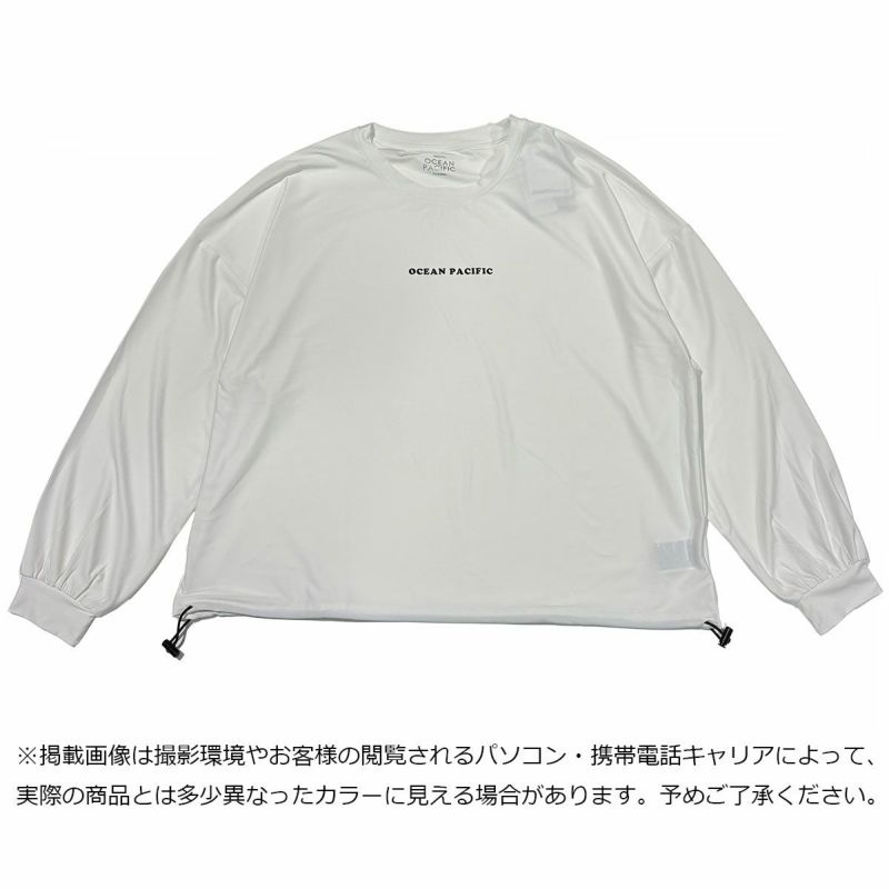 オーシャンパシフィックOceanPacificサーフィンサーフウェア長袖TシャツロンTパフスリーブラッシュTシャツ523-476レディース女性24SP春夏