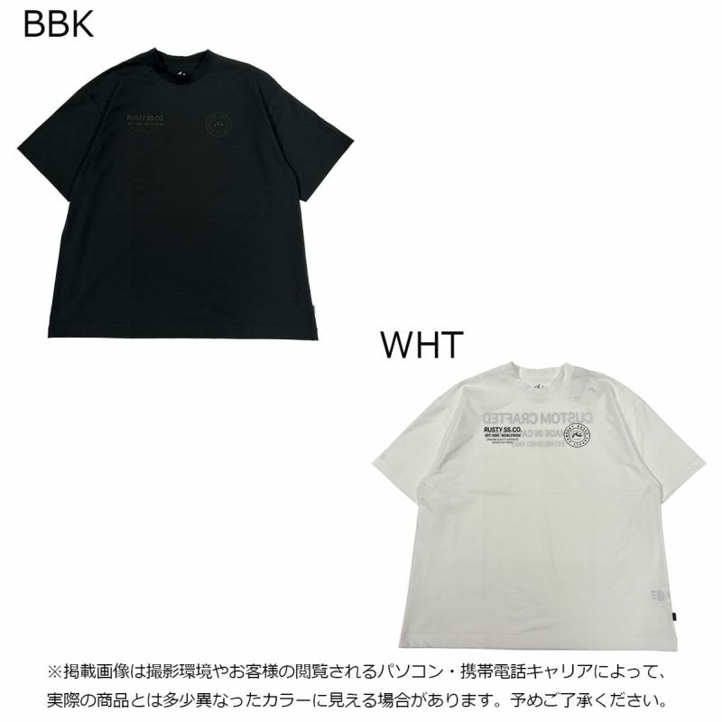 ラスティRUSTYサーフィンサーフウェア半袖Tシャツペアテックス半袖TシャツラッシュT水陸両用914-471メンズ男性24SP春夏