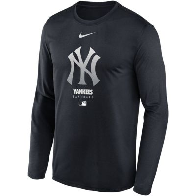 ナイキNIKEベースボール野球ソフトボールウェア長袖TシャツロンTBASEBALLLONGSLEEVELEGENDTSHIRTニューヨークヤンキースオーセンティックコレクションレジェンドパフォーマンスロングスリーブTシャツNKAY-4FA-NK-N1Wメンズ男性24SP春夏