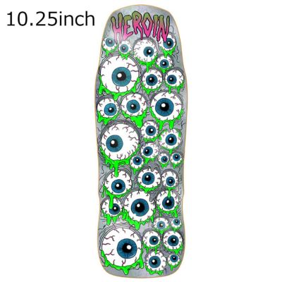 ヘロイン HEROIN スケボー スケートボード デッキ 板 ホロ ミュータント アイボーラー Holo Mutant Eyeballer 10.25 06-01-0672