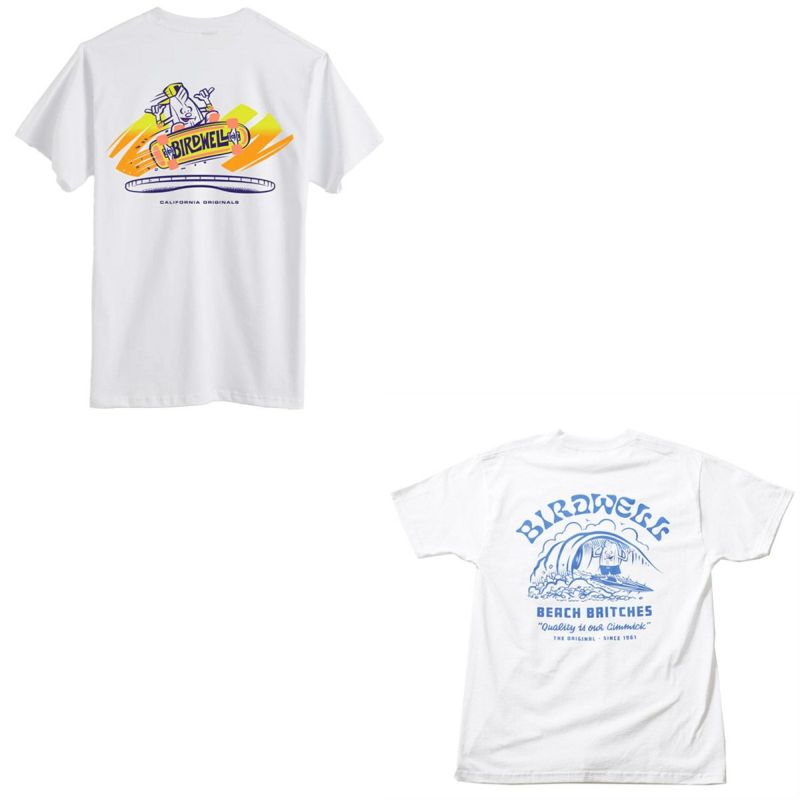 バードウェルBIRDWELLサーフィンサーフウェア半袖TシャツSurfinBirdieT-Shirt1TS1-0031-WT10メンズ男性24SU春夏