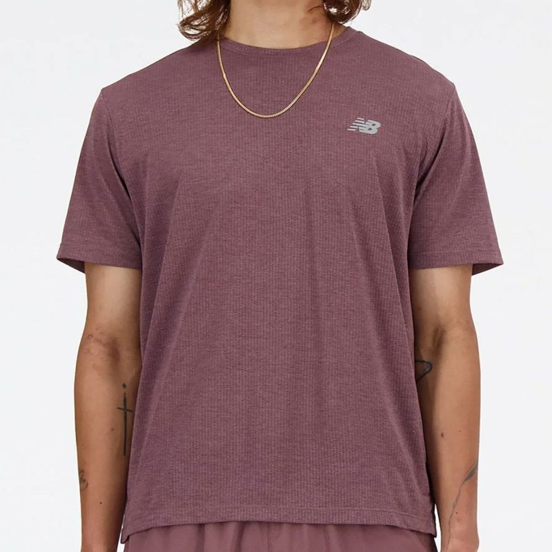 ユーバランスNewBalanceランニングウェア半袖TシャツAthleticsショートスリーブTシャツMT41253-LRCメンズ男性24SP春夏