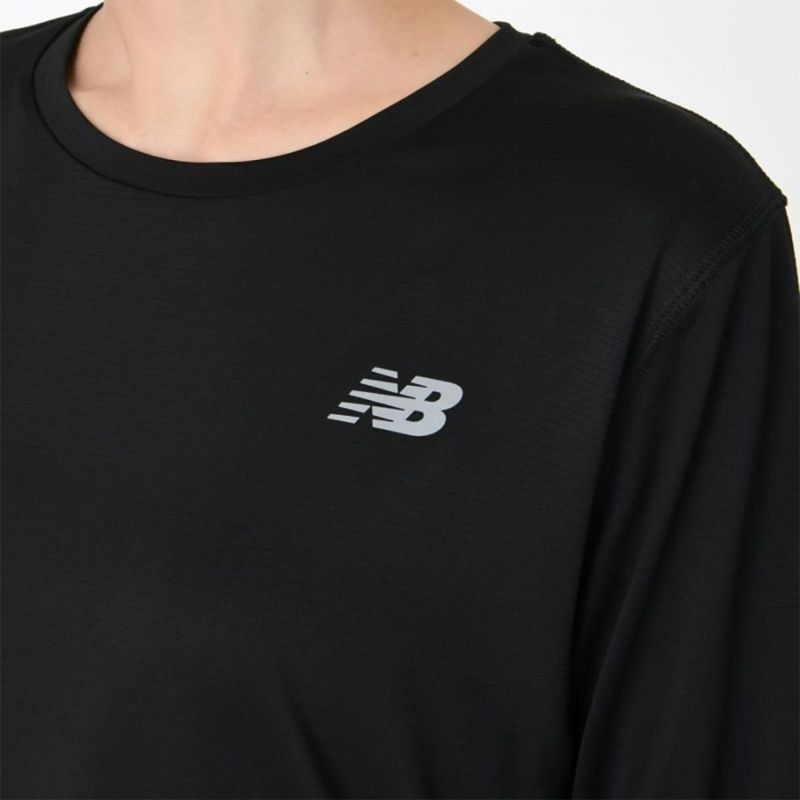 ユーバランスNewBalanceランニングウェア長袖TシャツロンTSportEssentialsロングスリーブTシャツWT41225-BKレディース女性24SP春夏