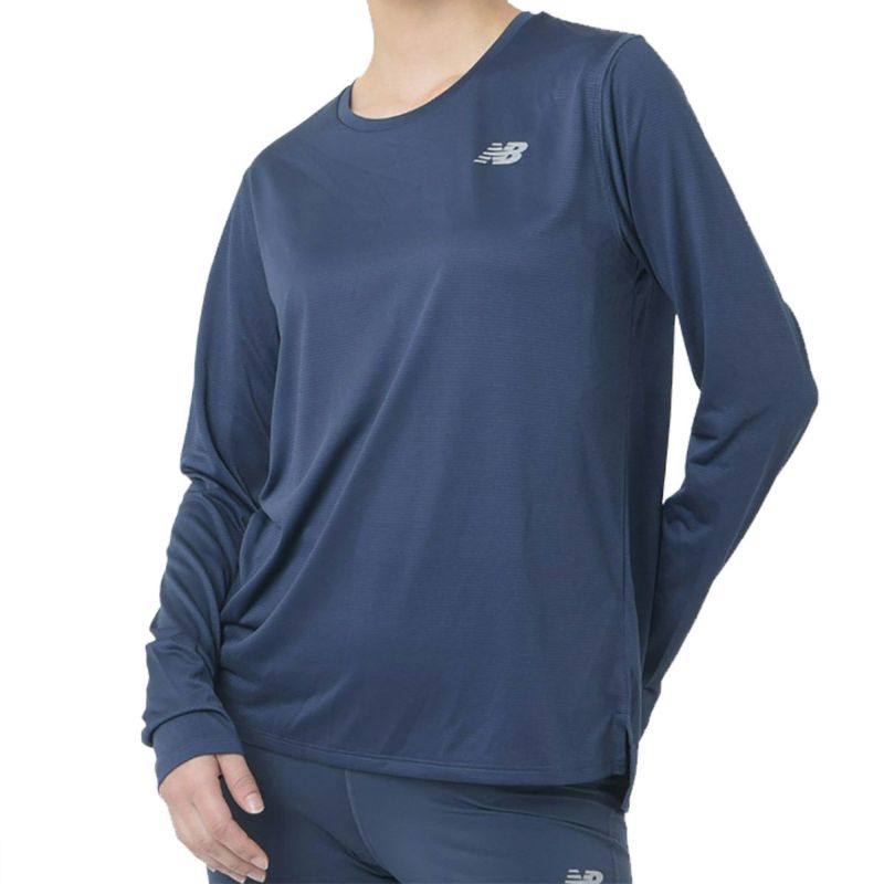 ユーバランスNewBalanceランニングウェア長袖TシャツロンTSportEssentialsロングスリーブTシャツWT41225-NNYレディース女性24SP春夏