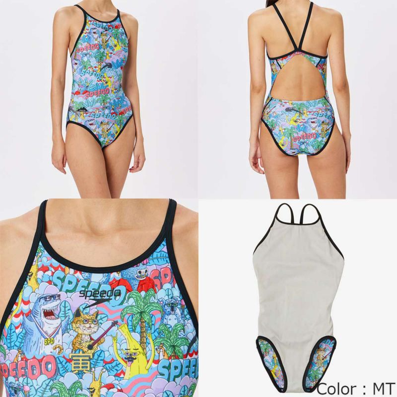 スピードSPEEDOスイムフィットネス競泳水着モルガトラターンズスーツMULGATORATurnSSuitSTW02467MU-GYレディース女性24FA秋冬