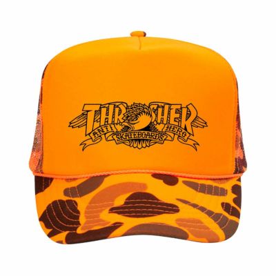 スラッシャーTHRASHERスケボースケートボード帽子キャップマグバナーキャップMAGBANNERTRUCKERCAP145534メンズ男性24SP春夏