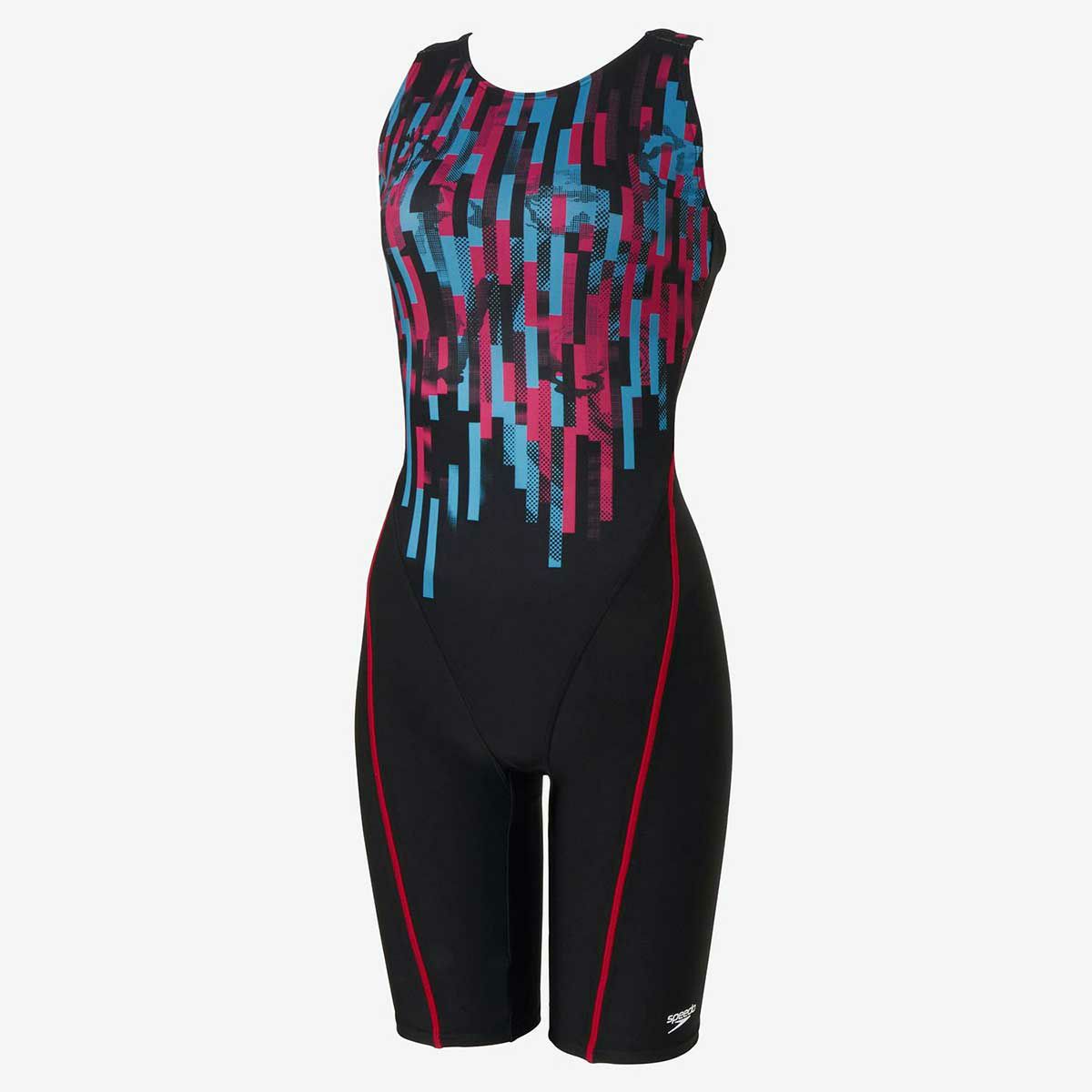 スピードSPEEDOスイムフィットネス競泳水着ストライプスディライトルースンニースキンStripesDelightLoosenKneeskinSFW12450-PNレディース女性24FA秋冬