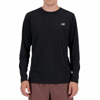 ニューバランスNewBalanceランニングウェア長袖TシャツロンTSportEssentialsランロングスリーブTシャツMT41225-BKメンズ男性24FA秋冬