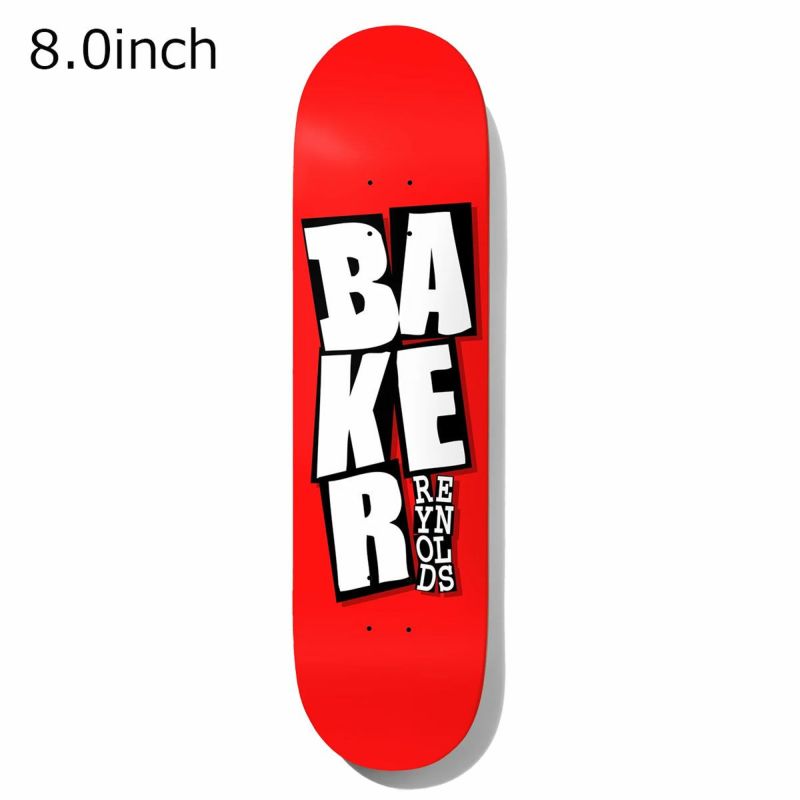 ベイカー BAKER スケボー スケートボード デッキ 板 AR スタックド レッド B2 AR Stacked RED Deck B2 8.0  03-01-2037｜BAKER ベイカー｜大阪・心斎橋のスポーツ用品店スポタカ公式ONLINE STORE