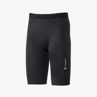 ゴールドウイン GOLDWIN トレイル ランニング トレラン ウェア ボトムス ショート ハーフ パンツ 短パン C3fit コンプレッション ハーフ タイツ CMPS HALF TIGHTS GC04366-BK メンズ 男性