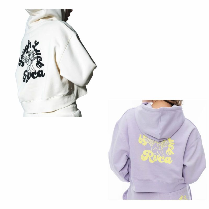 ルーカRVCAサーフィンサーフウェアスウェットパーカーTOUGHLUCKCROPPEDHOODIEパーカーBE044015レディース女性24FA秋冬