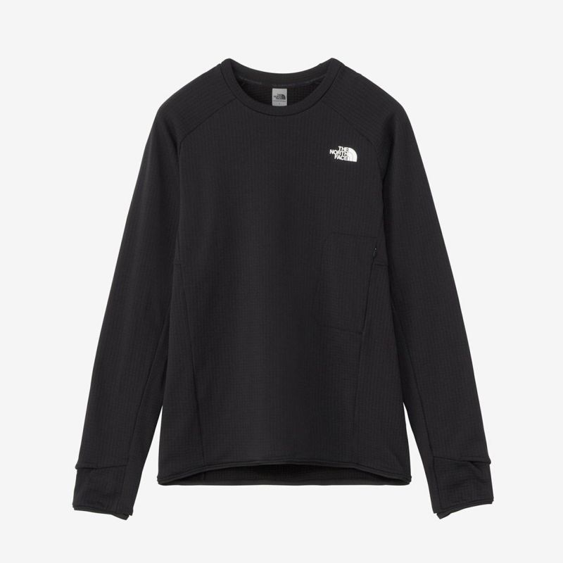 ザ・ノース・フェイスTHENORTHFACEジムフィットネスヨガウェア長袖TシャツロンTフリースサーマルバーサグリッドクルーTHERMALVERSAGRIDCREWNL72479-Kメンズレディースユニセックス24FA秋冬
