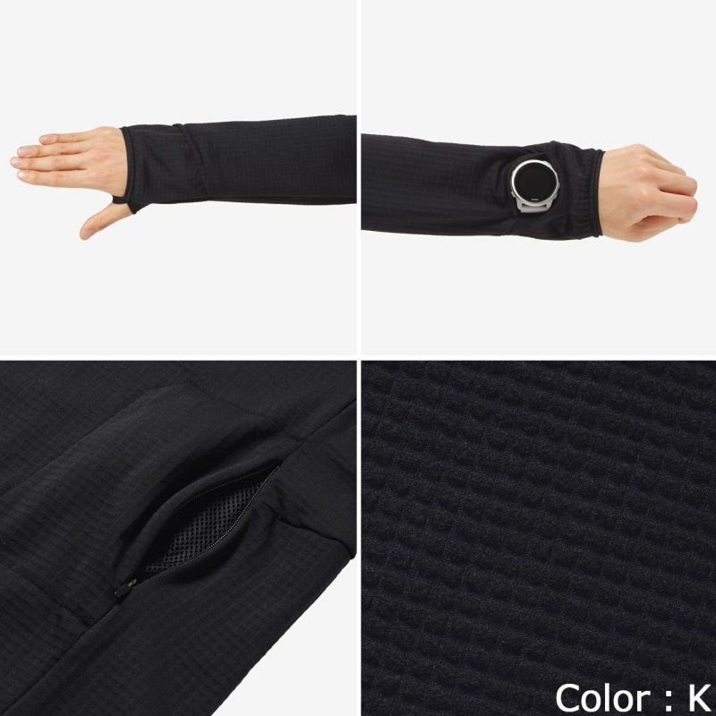 ザ・ノース・フェイスTHENORTHFACEジムフィットネスヨガウェア長袖TシャツロンTフリースサーマルバーサグリッドクルーTHERMALVERSAGRIDCREWNL72479-Kメンズレディースユニセックス24FA秋冬