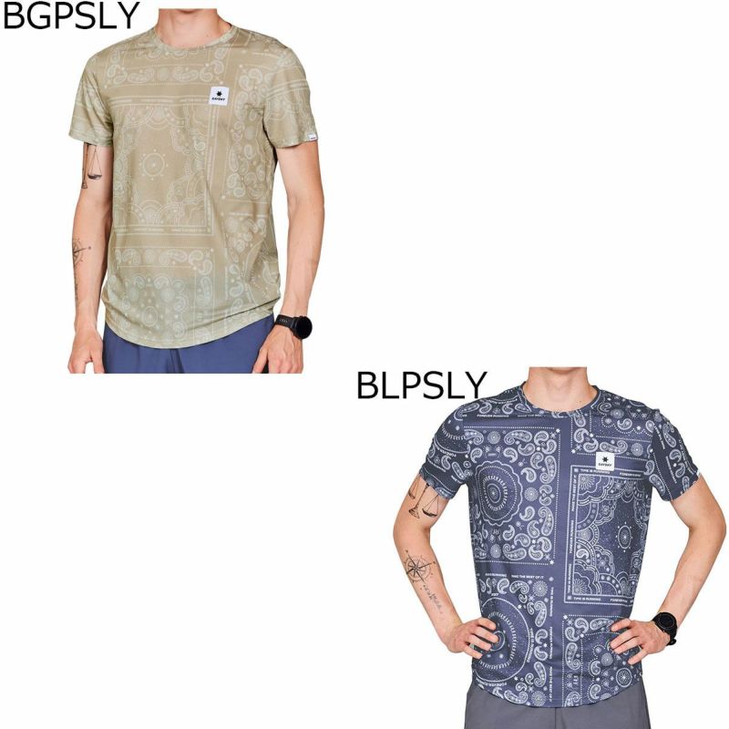 セイスカイSAYSKYランニングウェア半袖TシャツPaisleyCombatT-shirtMMRSS03メンズ男性24FA秋冬