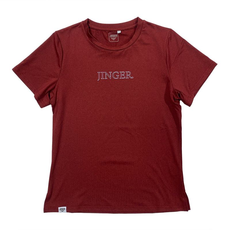 ジンガーJINGERランニングウェア半袖TシャツウィメンズランニングTシャツJF-1035-CHERRYレディース女性24FA秋冬