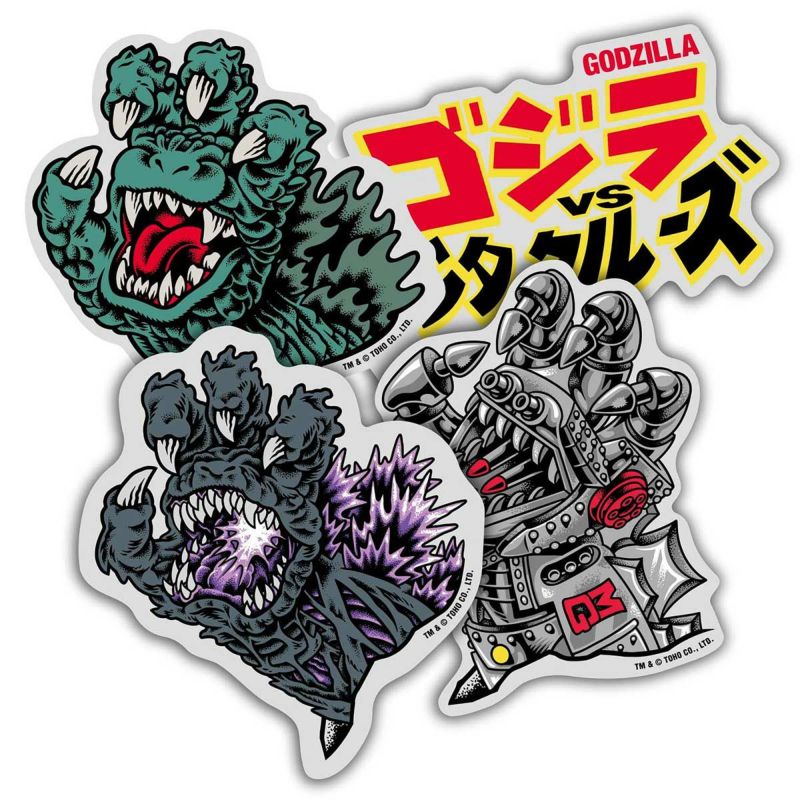 サンタクルーズSANTACRUZスケボースケートボードアクセサリーGODZILLAvsSANTACRUZSTICERPACK(4枚入り)3702121124HO秋冬