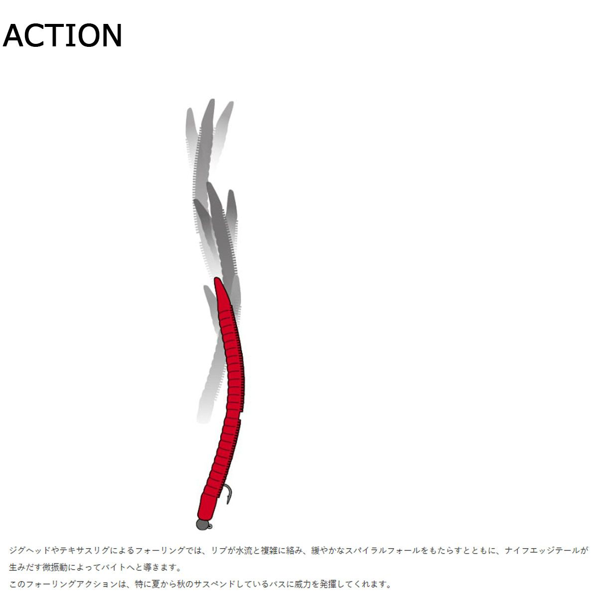 デプスDEPSフィッシング釣りルアーソフトベイトKINCOOAir13キンク―エアー13#12グリーンパンプキン0135-13012