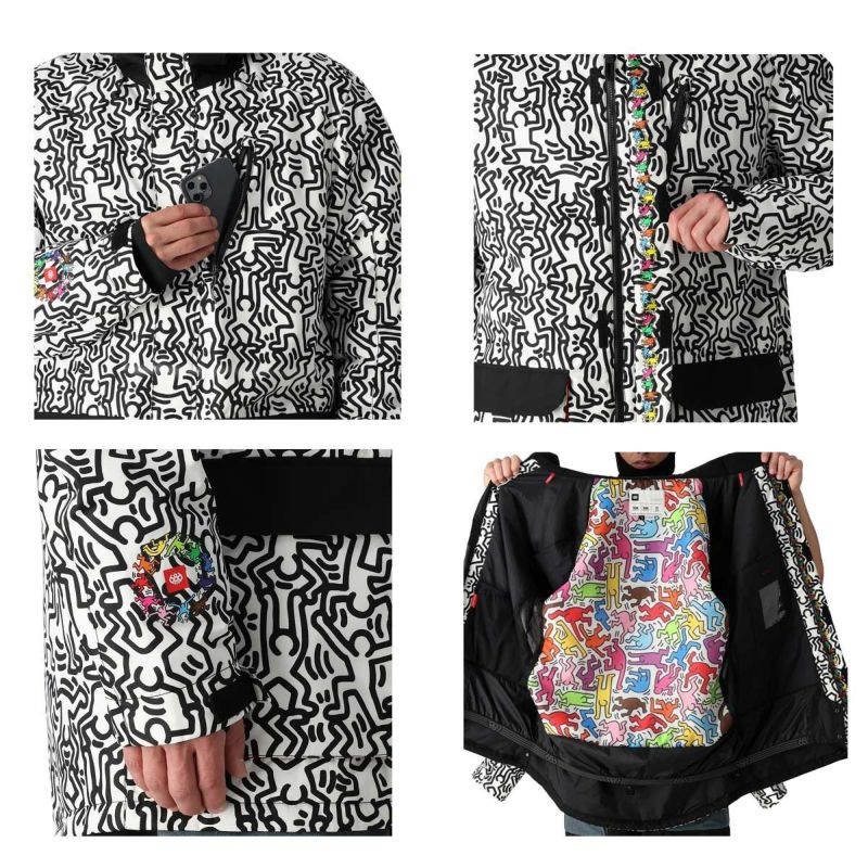 シックスエイトシックス686スノボースノボスノーボードウェアジャケットSPECTRAKEITHHARINGJACKETM4WN143メンズ男性24-25