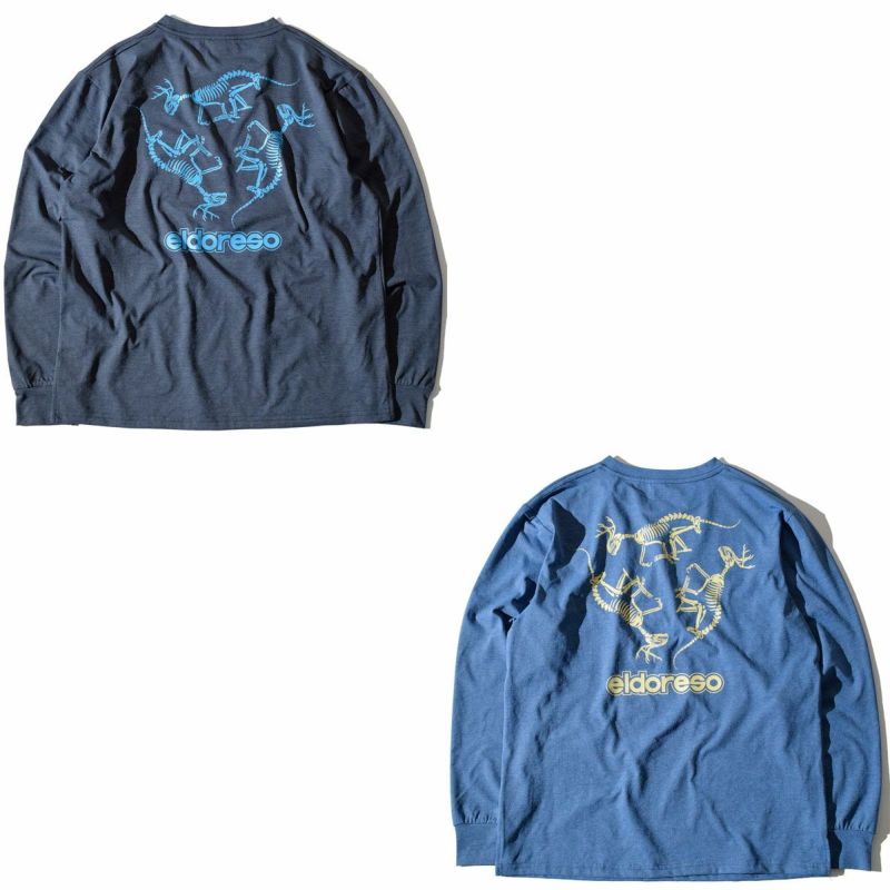 エルドレッソELDORESOランニングウェア長袖TシャツロンTBoneDinosaurLongTE1104024メンズレディースユニセックス24FA秋冬