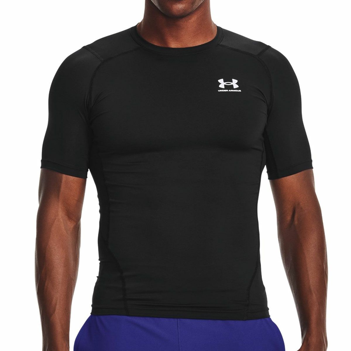 アンダーアーマーUNDERARMOURジムフィットネスヨガウェアインナーシャツアンダーシャツUAヒートギアアーマーコンプレッションショートスリーブシャツ1361518-001メンズ男性24FA秋冬