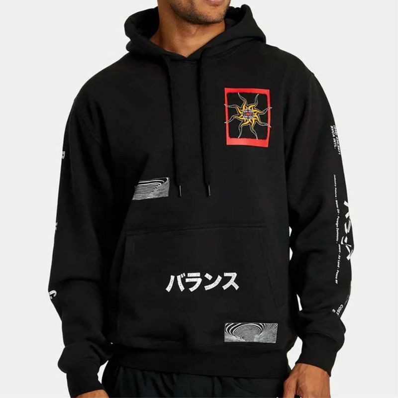 ルーカRVCAサーフィンサーフウェアスウェットパーカーBLACKSUNHOODIEBE04B003メンズ男性24FA秋冬