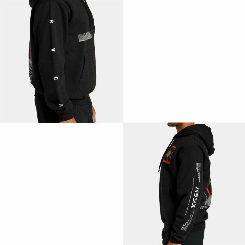 ルーカRVCAサーフィンサーフウェアスウェットパーカーBLACKSUNHOODIEBE04B003メンズ男性24FA秋冬